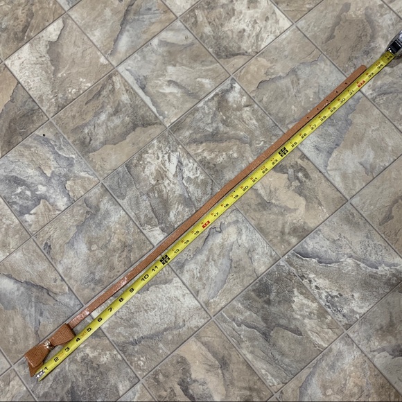 Camel Brown Bow Skinny Belt